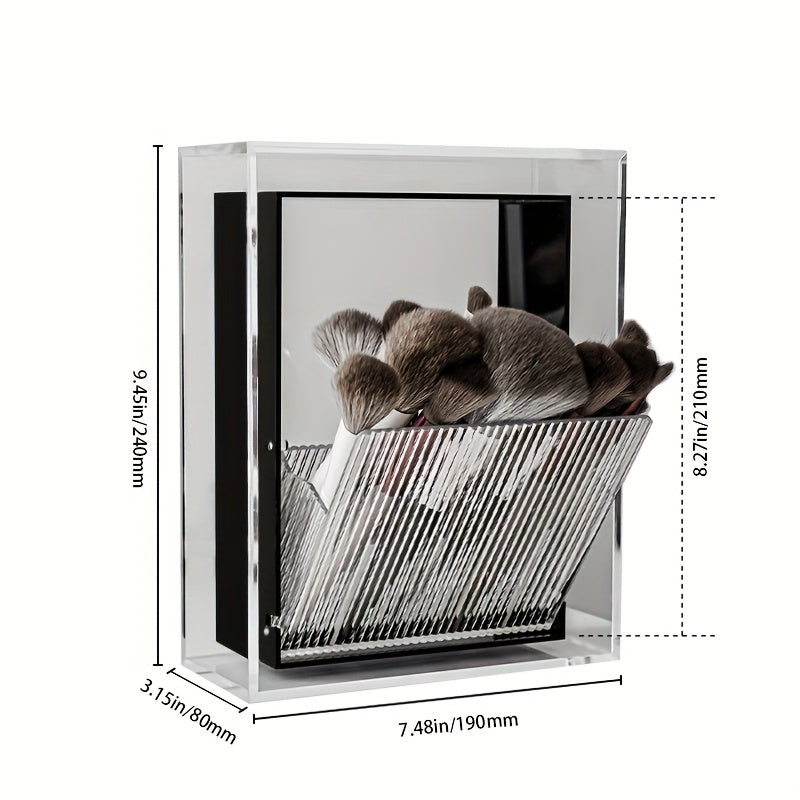 Drop-Down Acrylic Makeup Brush Holder