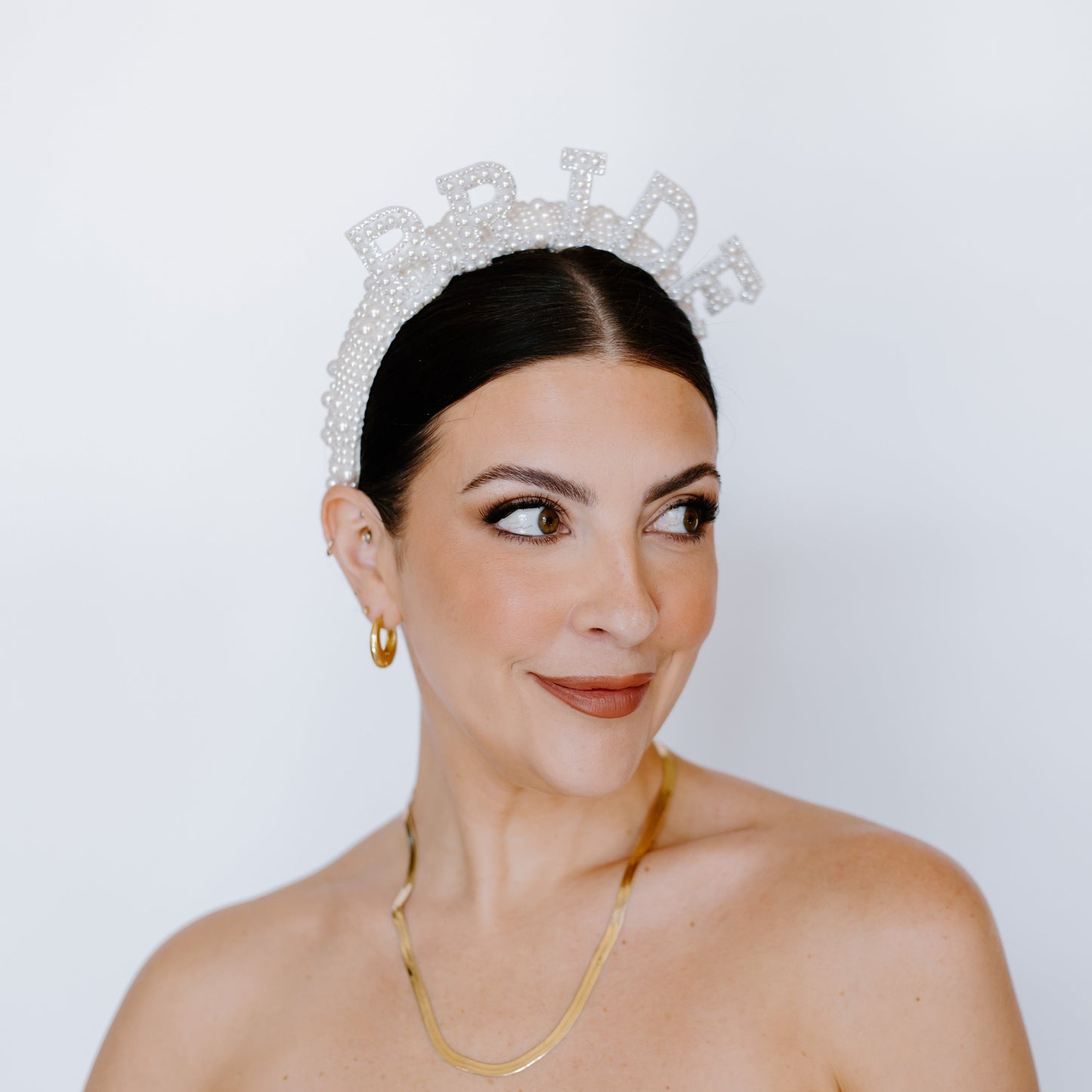Pearl Bride Letter Headband
