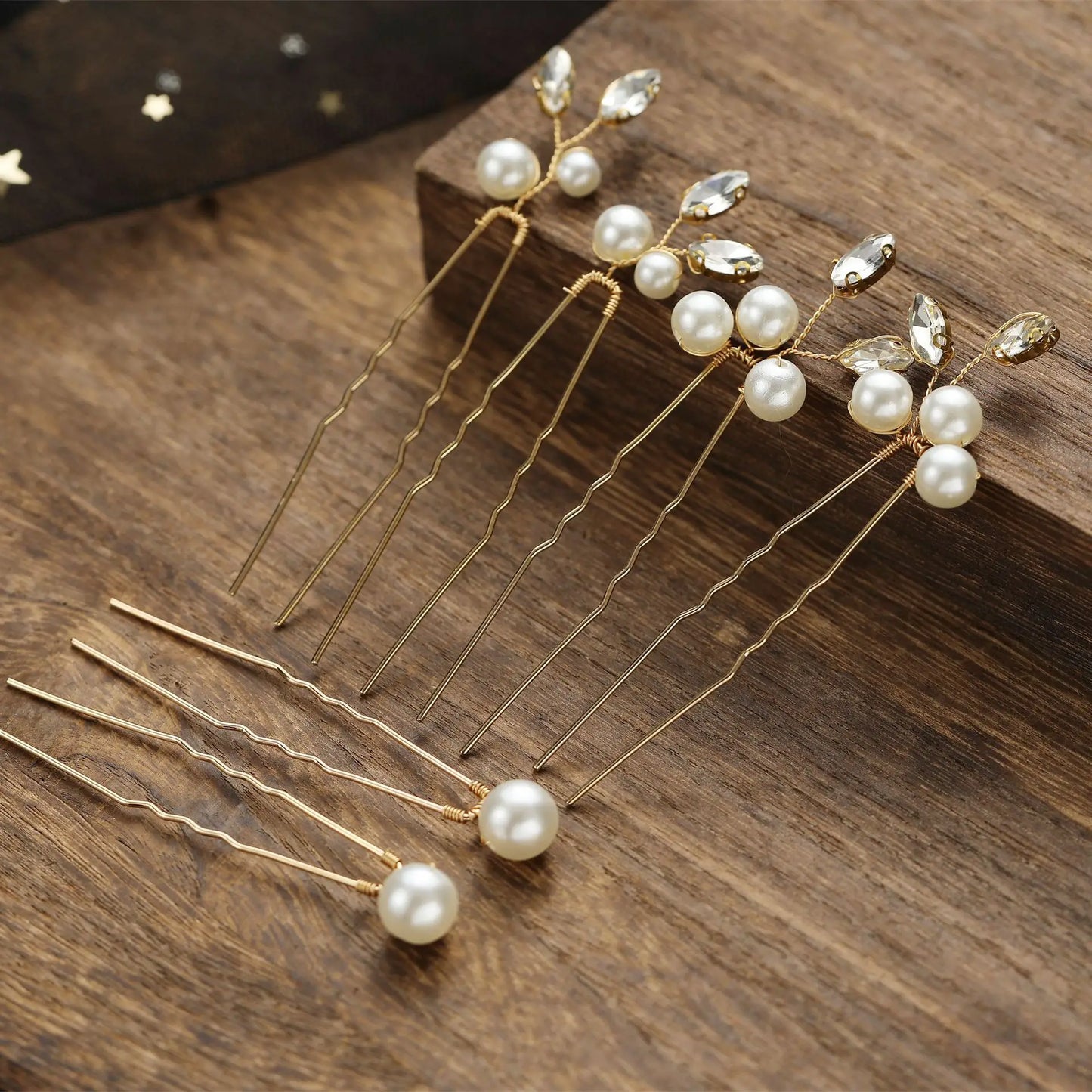 Crystal Pearl Hair Pins