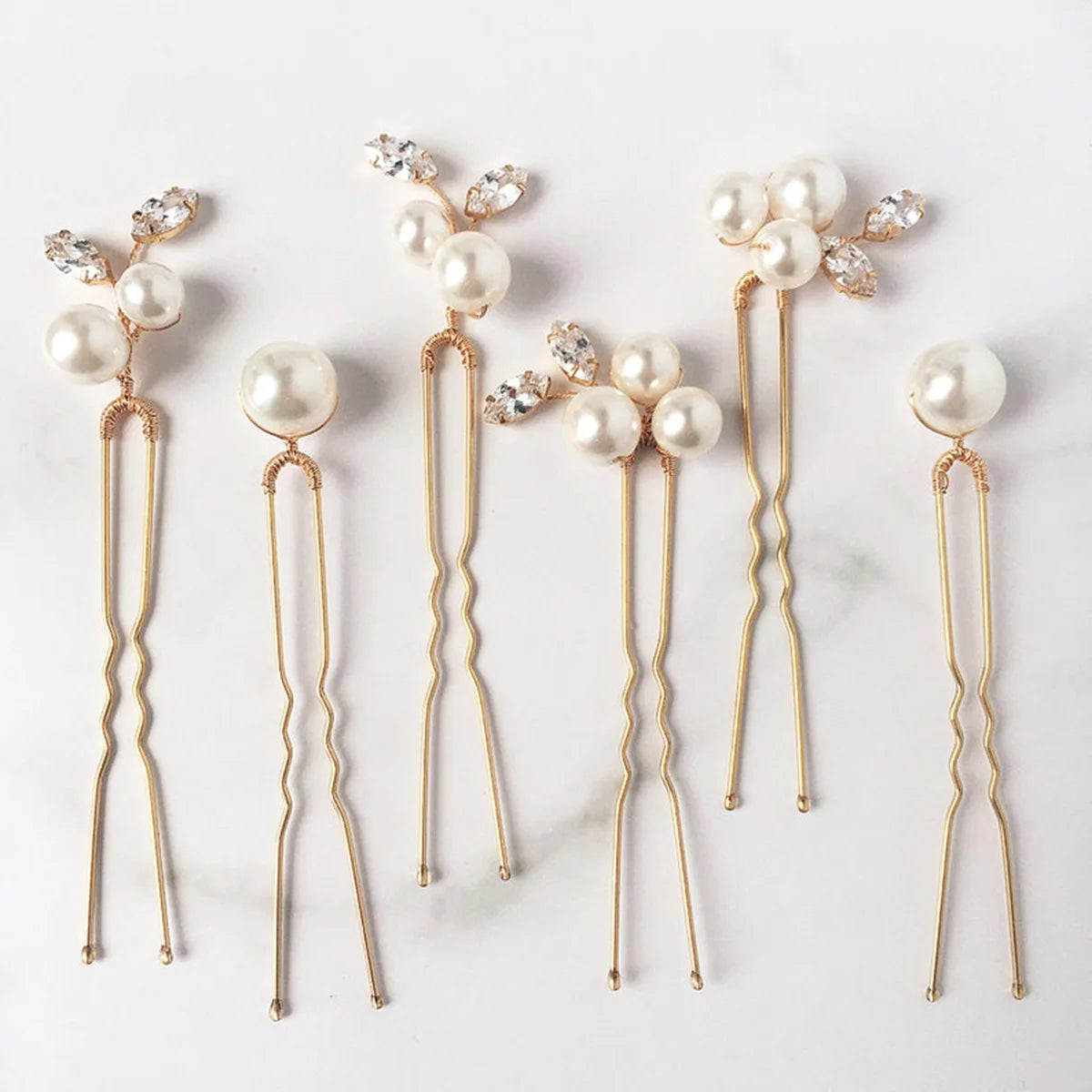 Crystal Pearl Hair Pins