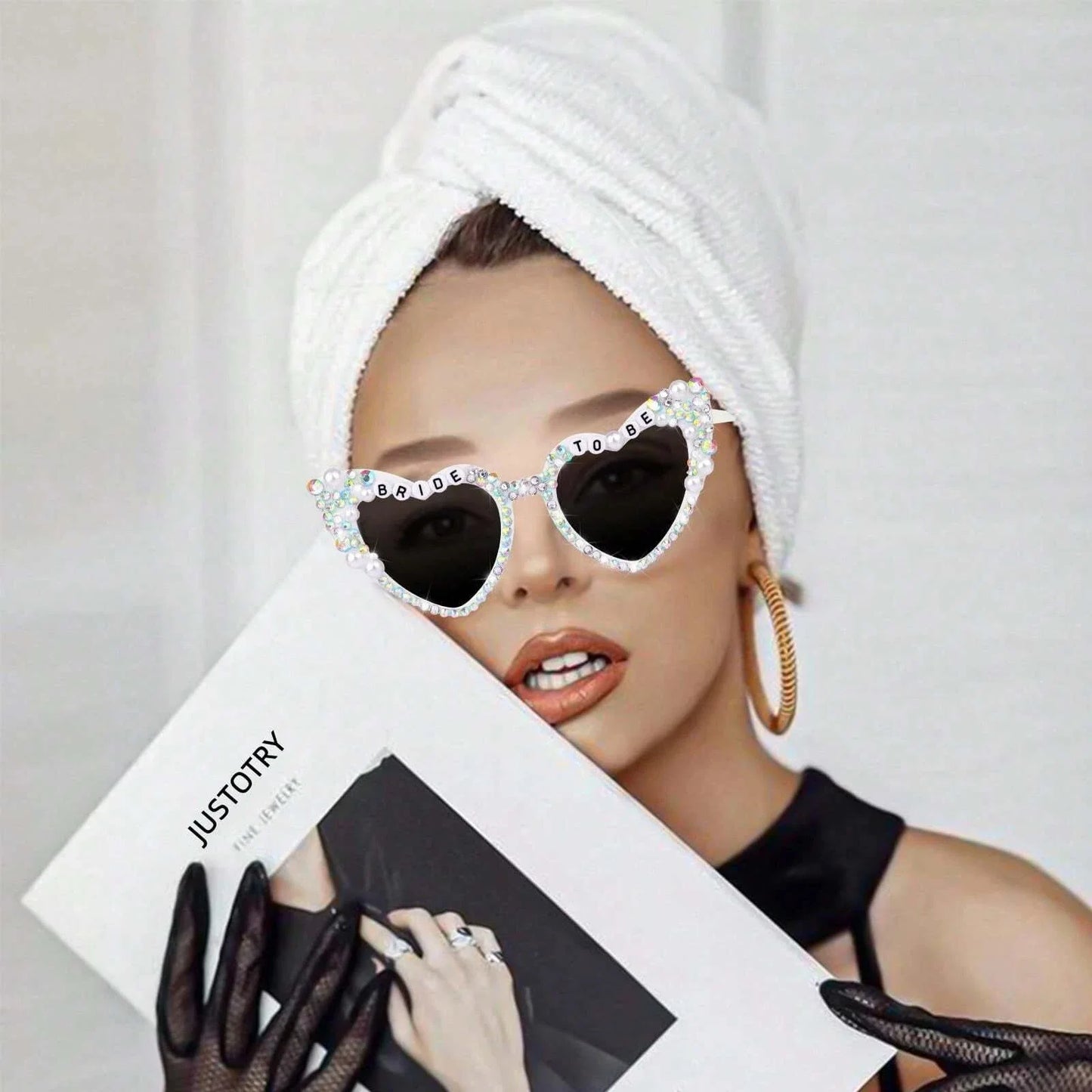 Pearl Studded Bridal Sunglasses