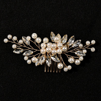 Ethereal Pearl Crystal Hair Comb