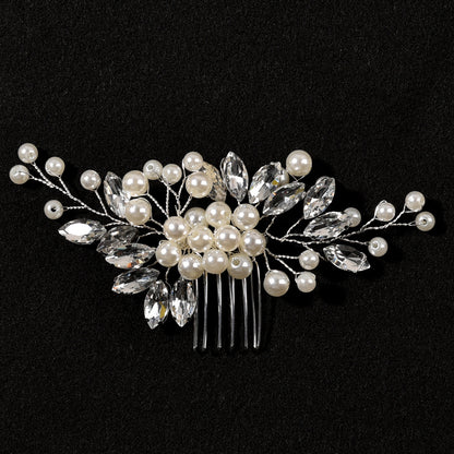 Ethereal Pearl Crystal Hair Comb